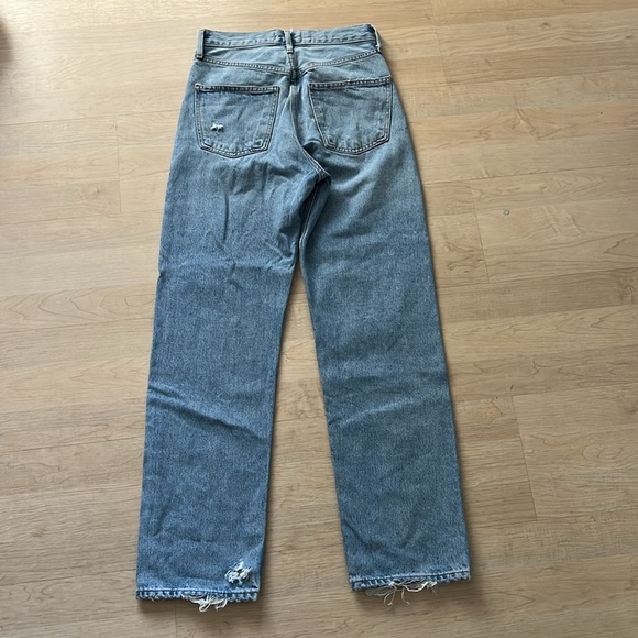 Agolde 90’s Jeans Light Wash Button Fly 100% Organic Cotton High Waist Sz 23 - Picture 8 of 16